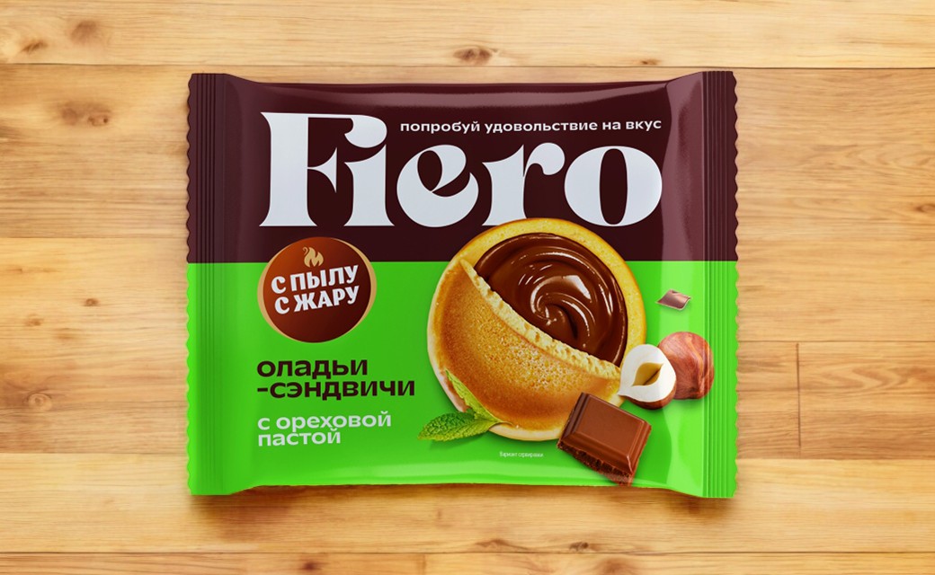 Оладьи-сэндвичи “Fiero” с ореховой пастой 60гр