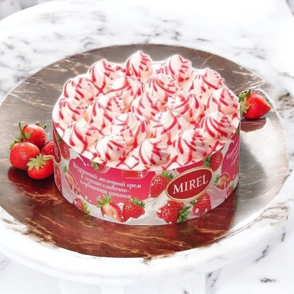 Торт “Клубничный милкшейк”650 гр.