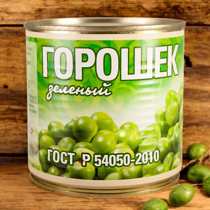 Горошек зеленый ГОСТ 1сорт ж/б 0,400 г