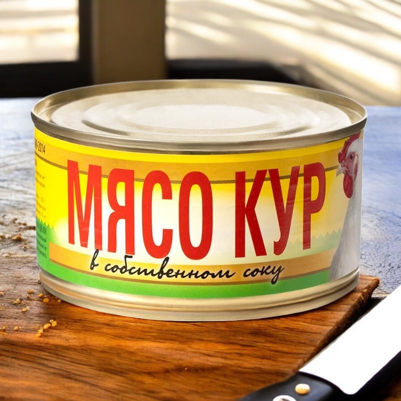 Мясо  курицы в собственном соку ж/б 0,325 г