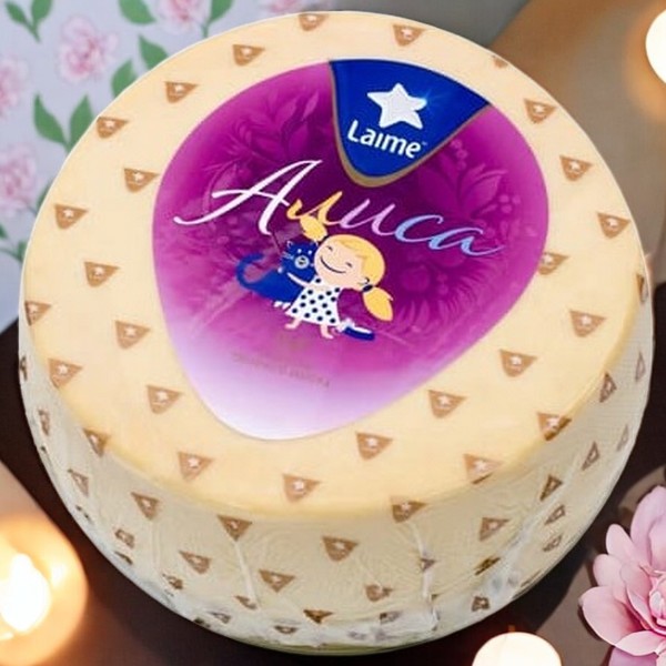Алиса сыр со вкусом топл. молока ТМ “Лайме” 50% круг ~6 кг (Молочный мир, Дятловский ф-л)