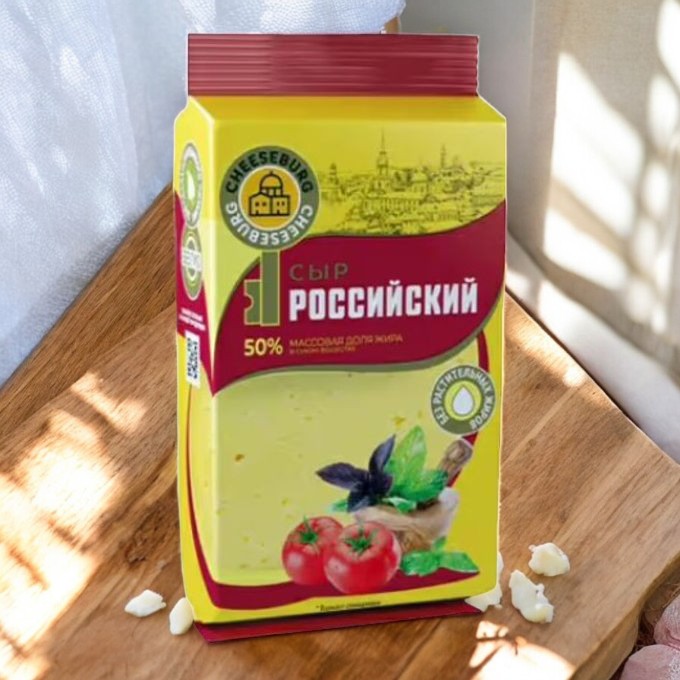 Российский сыр ГОСТ 50% 200 гр