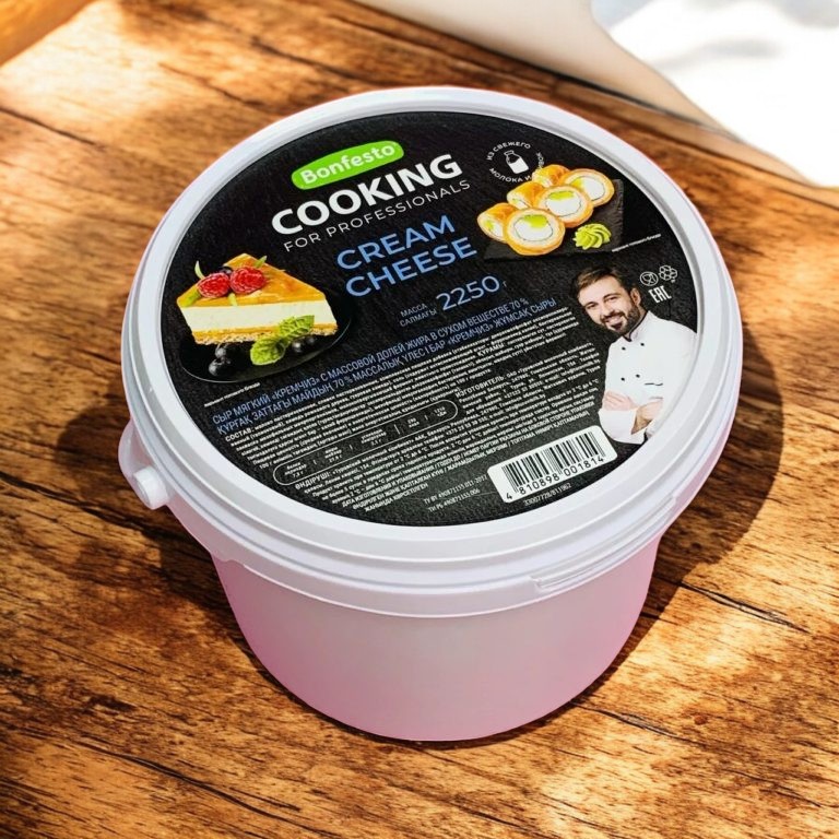 Сыр мягкий “Кремчиз” ТМ “CooKing” 70% ведро 2,25 кг