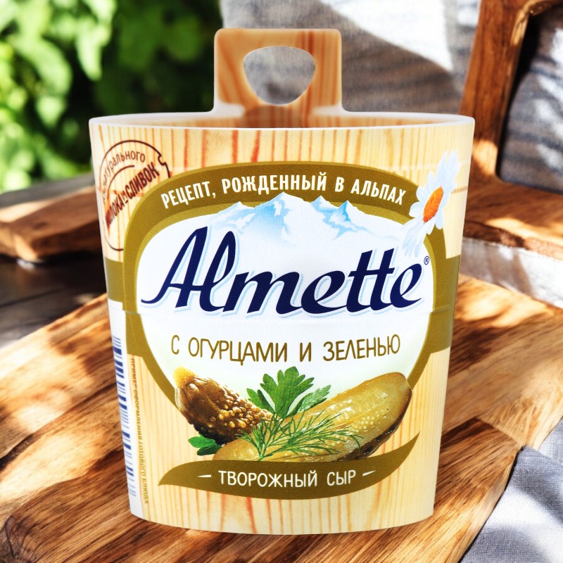 Альметте с огурцами и зеленью 150 гр. (сыр творож)