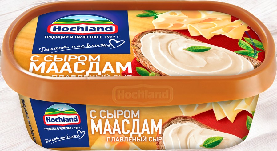 Хохланд ванна сыр плавленный 200 с сыром Маасдам 1/8