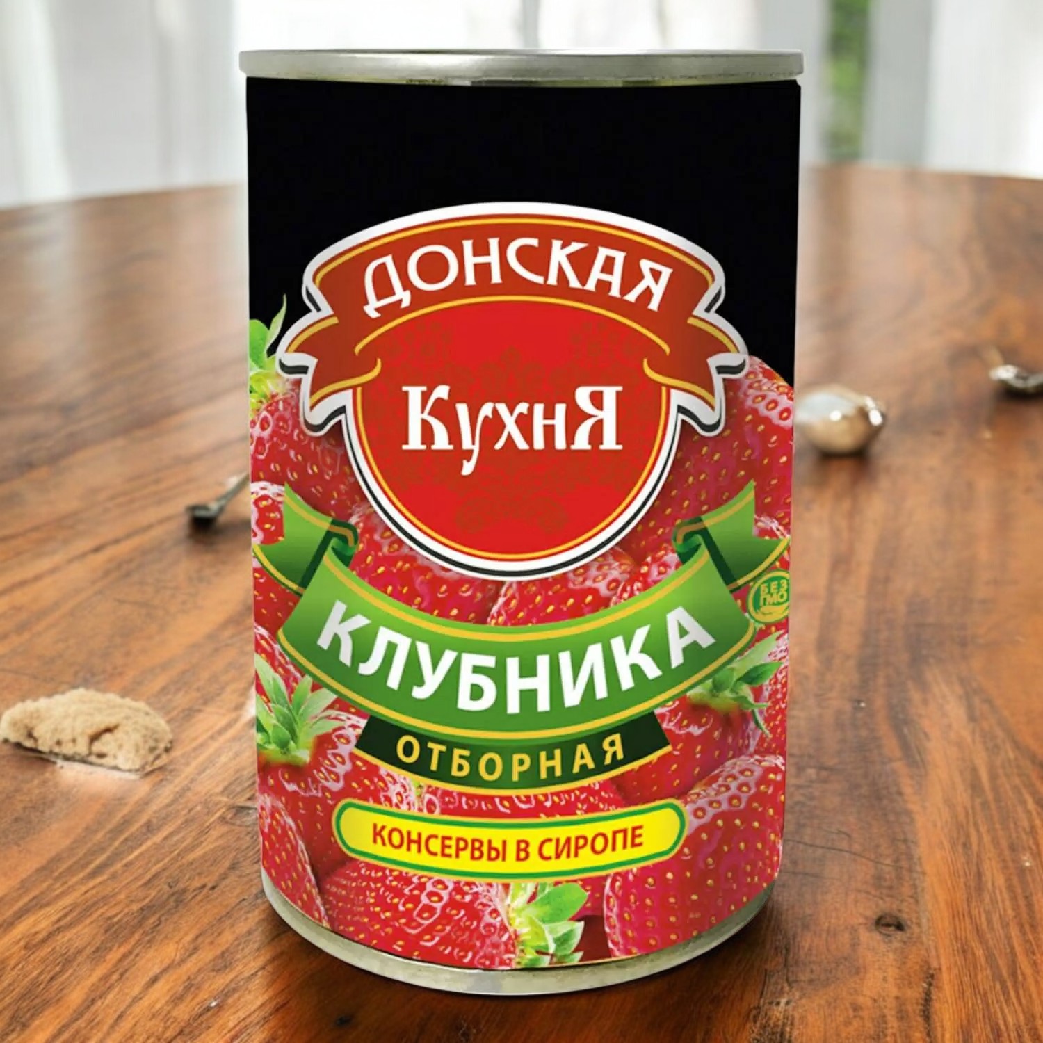 Клубника в сиропе отборная “Донская Кухня” 425 мл/480 гр 1/24 (ООО Меркурий)