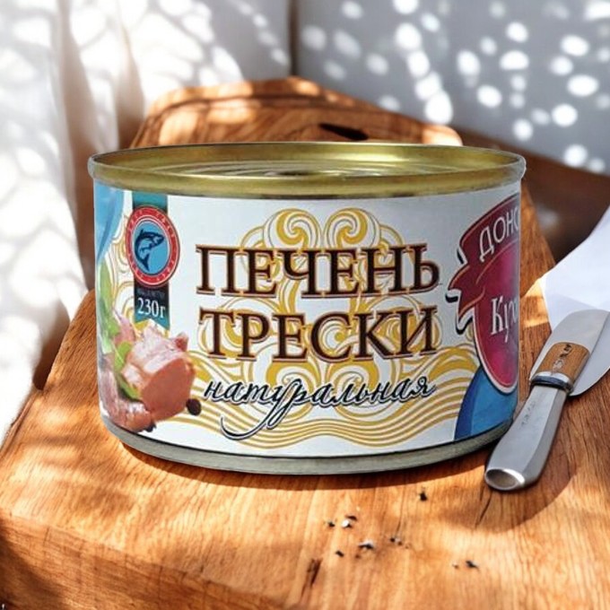 Печень трески ж/б 250 гр Донская Кухня ТУ (Русский рыбный мир)