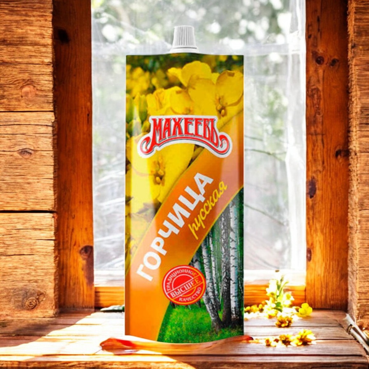 Горчица РУССКАЯ “Махеевъ”140гр.дой/пак