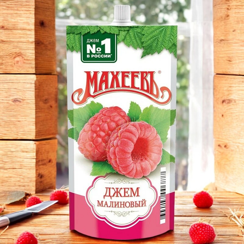 Джем Малиновый д/пак с доз.300гр 1/16