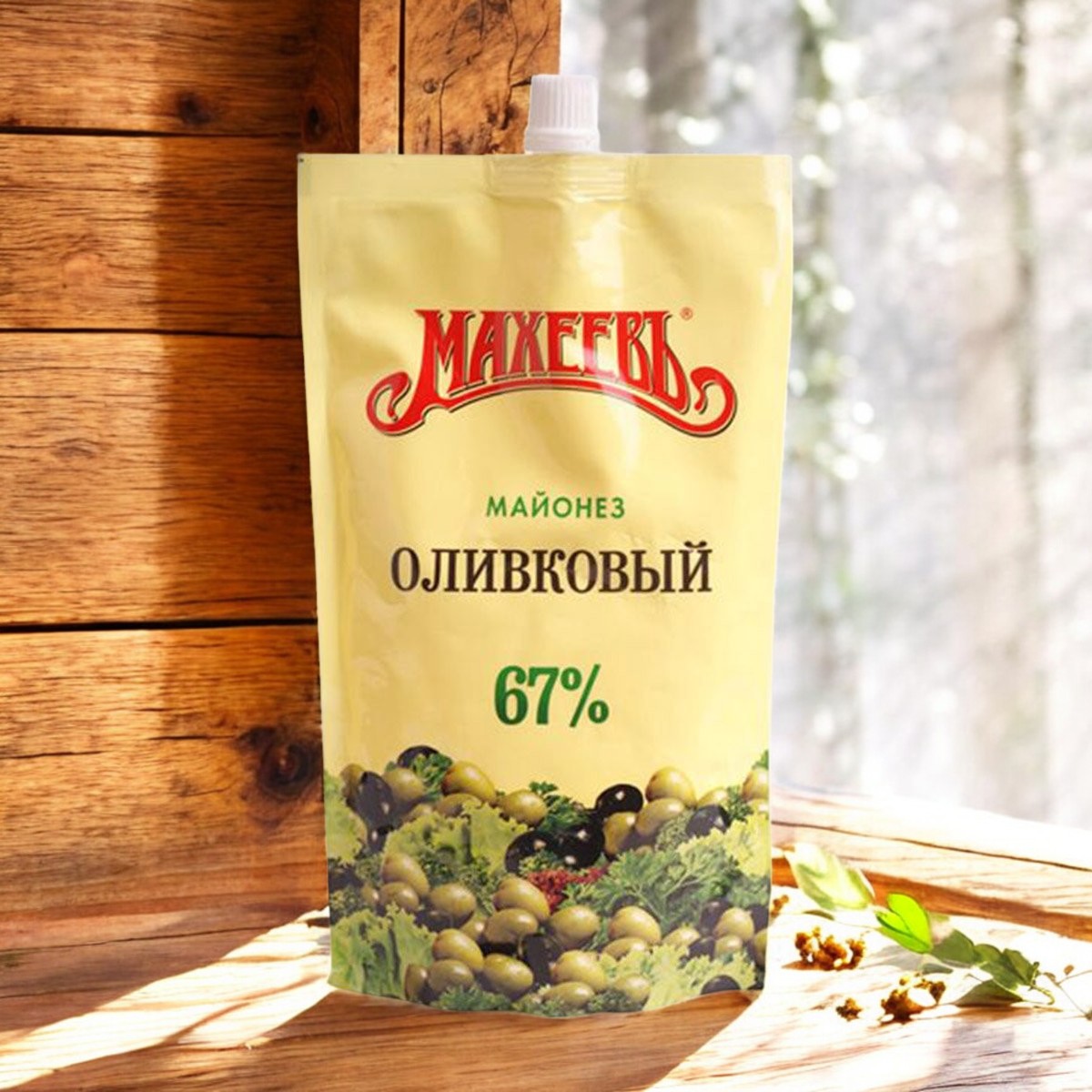 Майонез “Махеевъ “ОЛИВКОВЫЙ  д/пак с доз 380 гр (1/20)