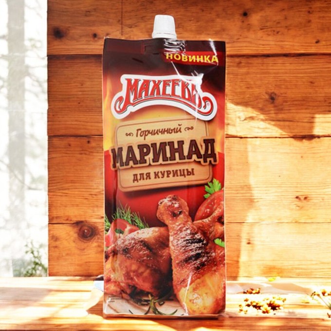 Маринад “МАХЕЕВ” для КУРИЦЫ ГОРЧИЧНЫЙ 300гр..дой-пак с доз.(1/16)
