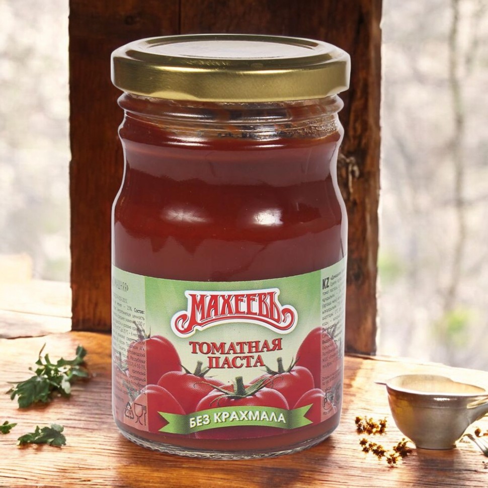 ТОМАТНАЯ ПАСТА”МАХЕЕВ” 180ГР.СТЕКЛО (1/12)()