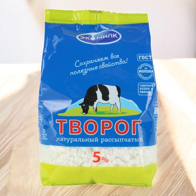 Творог  Экомилк 5% 350 г. Рассыпчатый (6 шт.) ) !