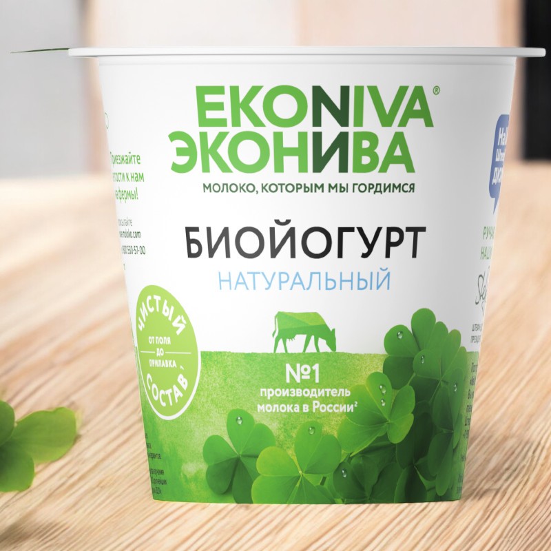 Биойогурт вяз. ЭН 3,2% 125 гр пл.ст.+карт.БЕЗ НАПОЛНИТЕЛЯ 1/6