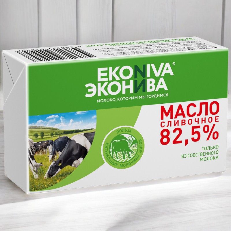 Масло сливочное ЭН 82,5% 180 гр фольга  1/10