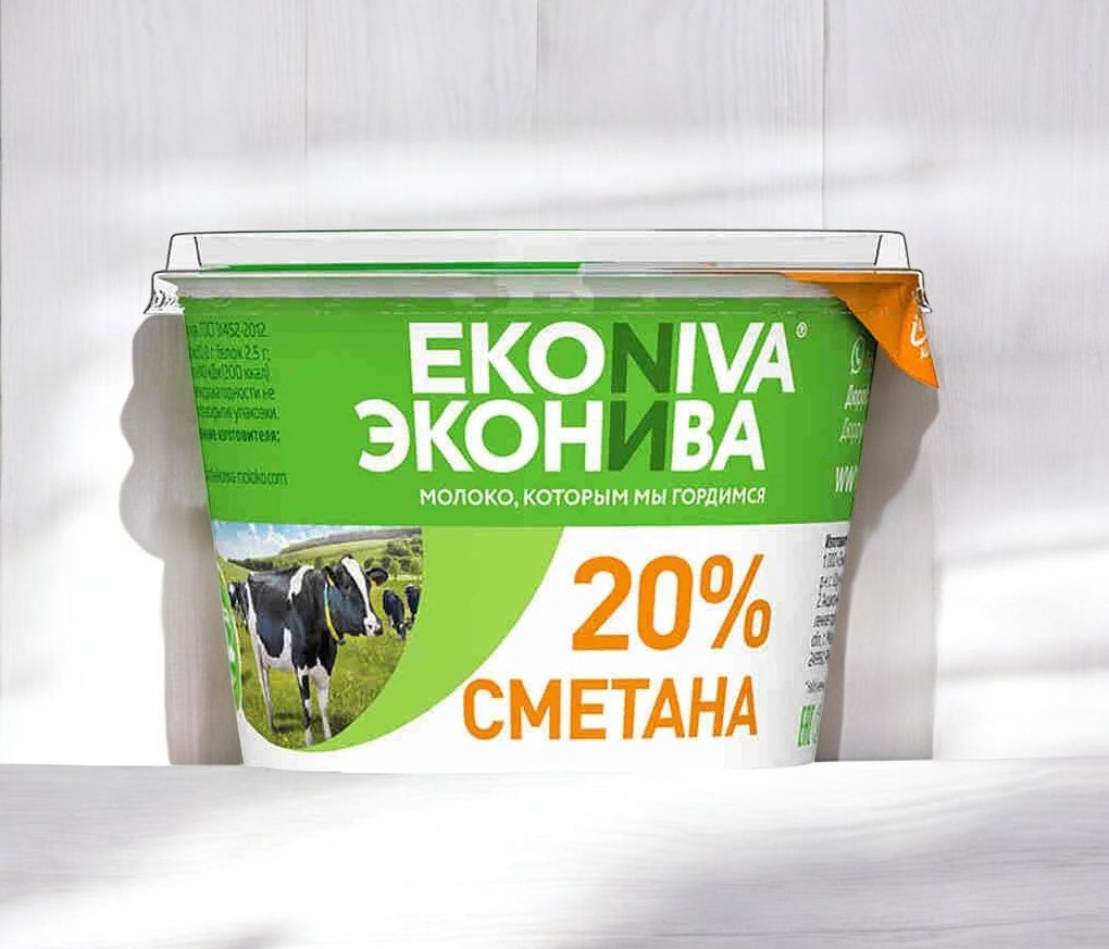 Сметана ЭН 20% 180 гр пл.ст.+ карт.