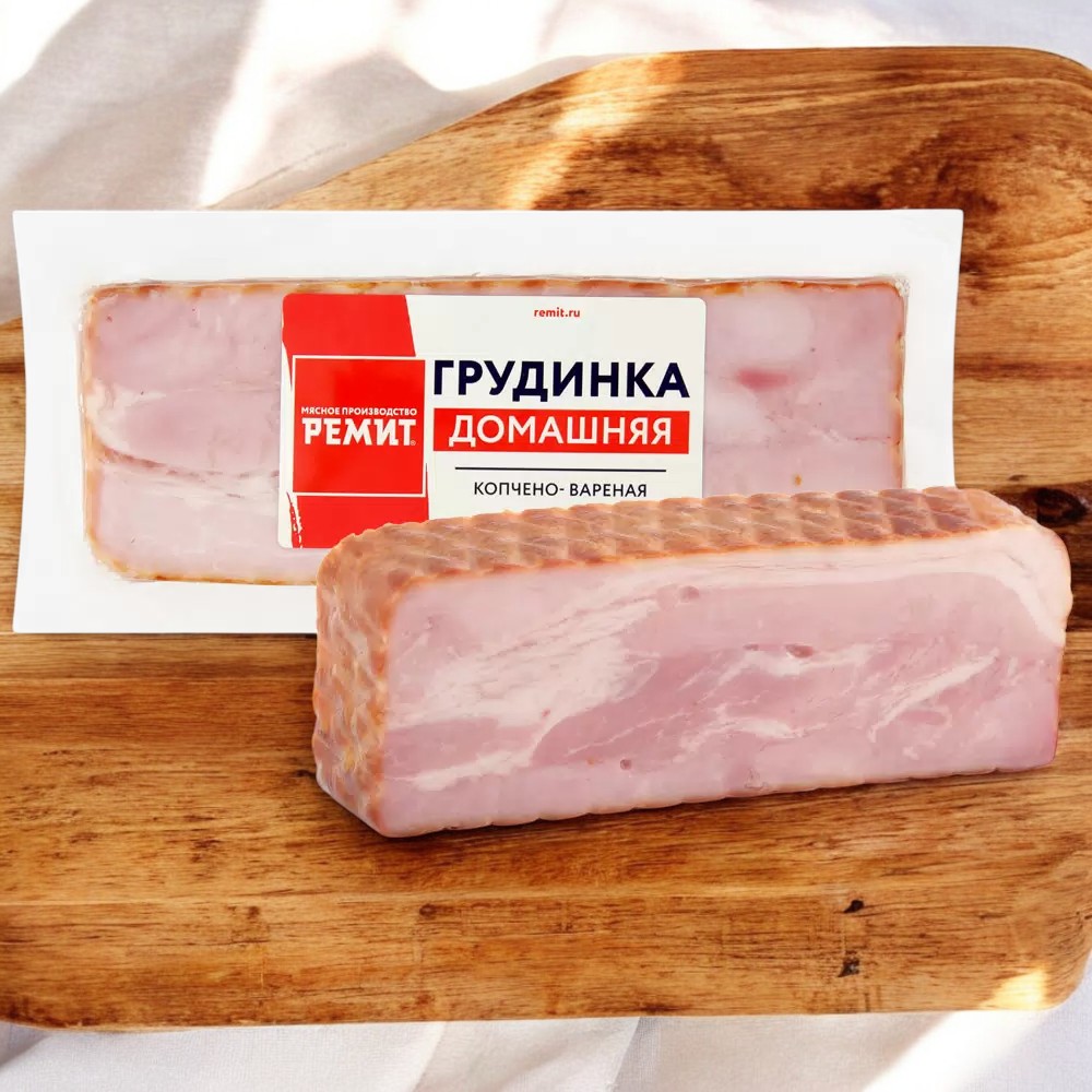 Грудинка Домашняя к/в КРУП. КУС. в/у ~3 кг