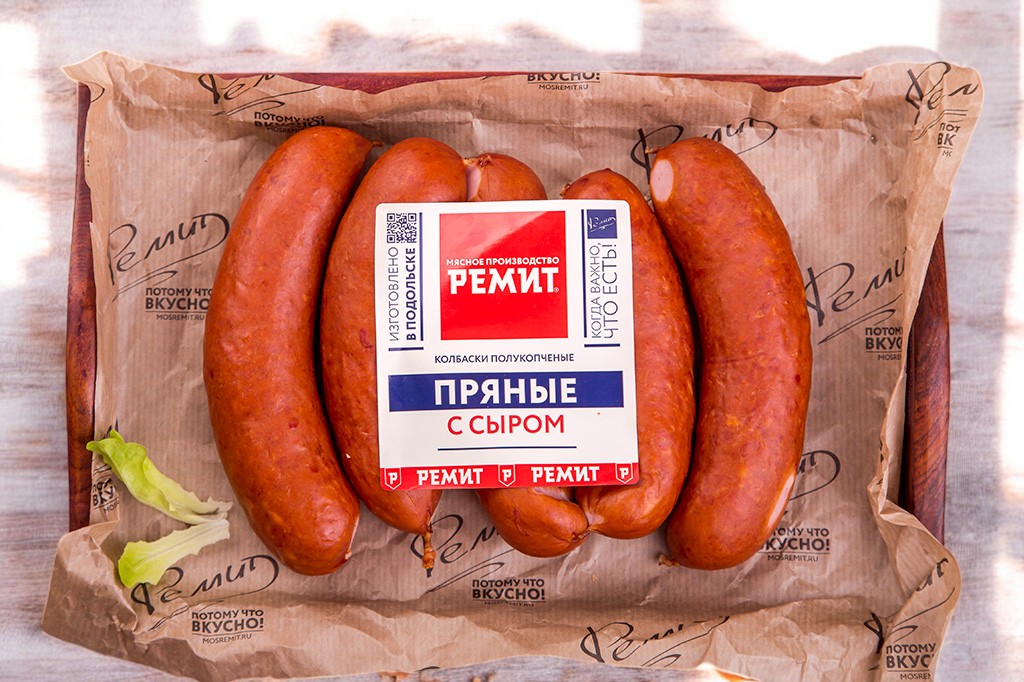 Колбаски Пряные с сыром п/к н/о газ 83739