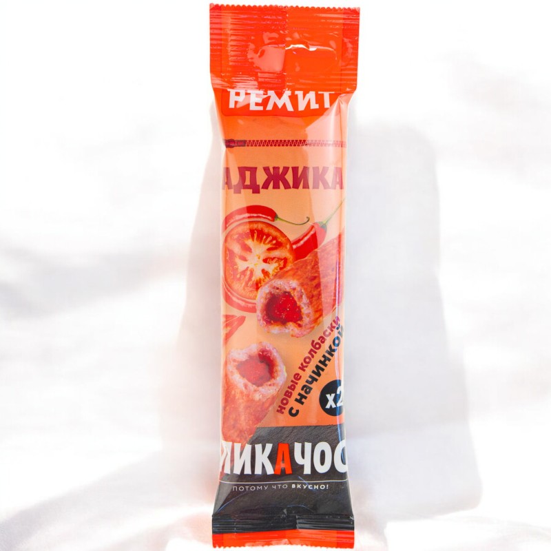 Колбаски сырокопченные Пикачос Аджика (шт. 40 г) 1/20