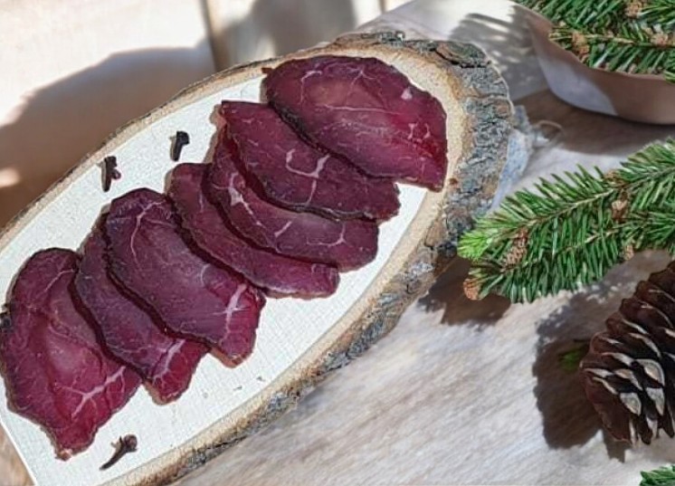Мясо оленины нарезка мясной деликатес с/в 50г
