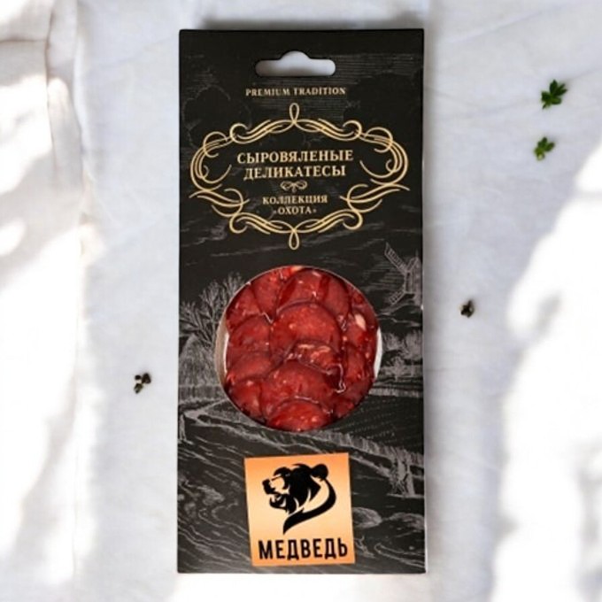 Колбаса из медведя с/в нарезка 75г