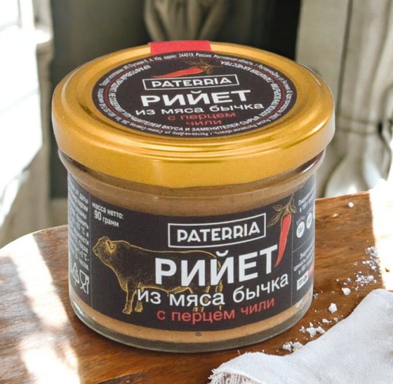 Рийет из мяса бычка с перцем чили 90г