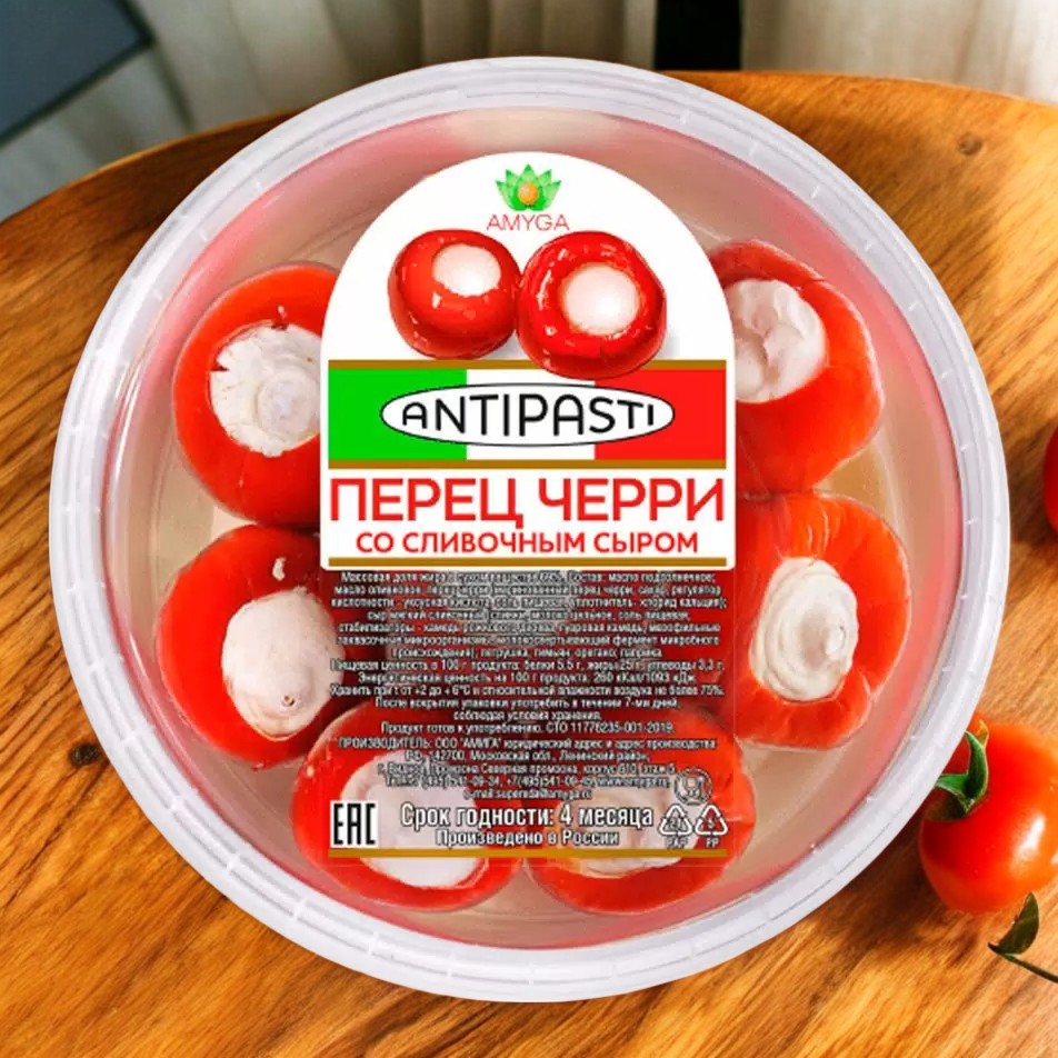 Перец Черри со сливочным сыром 250 г