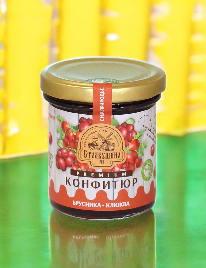 Конфитюр стерилизованный. Брусника – клюква 750 гр.