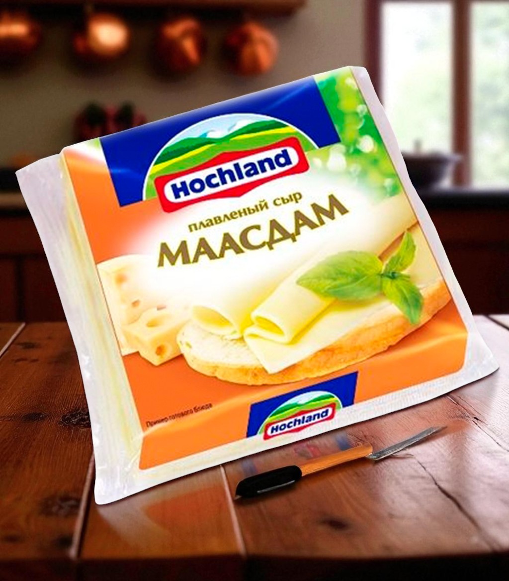Плавленый сыр ломтевой Маасдам 45% 9шт*150гр (Россия)