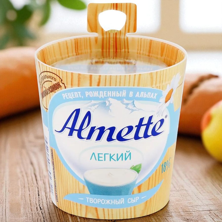 Творожный сыр “Альметте” Легкий 53% 8шт*150гр (Россия)