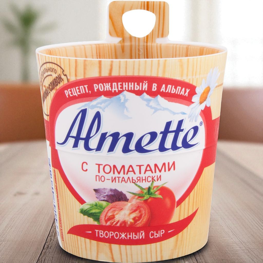 Творожный сыр “Альметте” с томатами по-итальянски 57% 8шт*150гр (Россия)