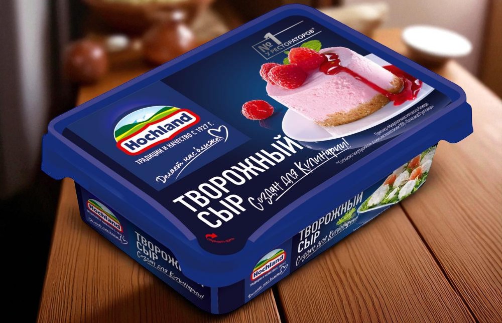 Творожный сыр «Hochland» 65% 16шт*180гр (Россия) (РАОС)