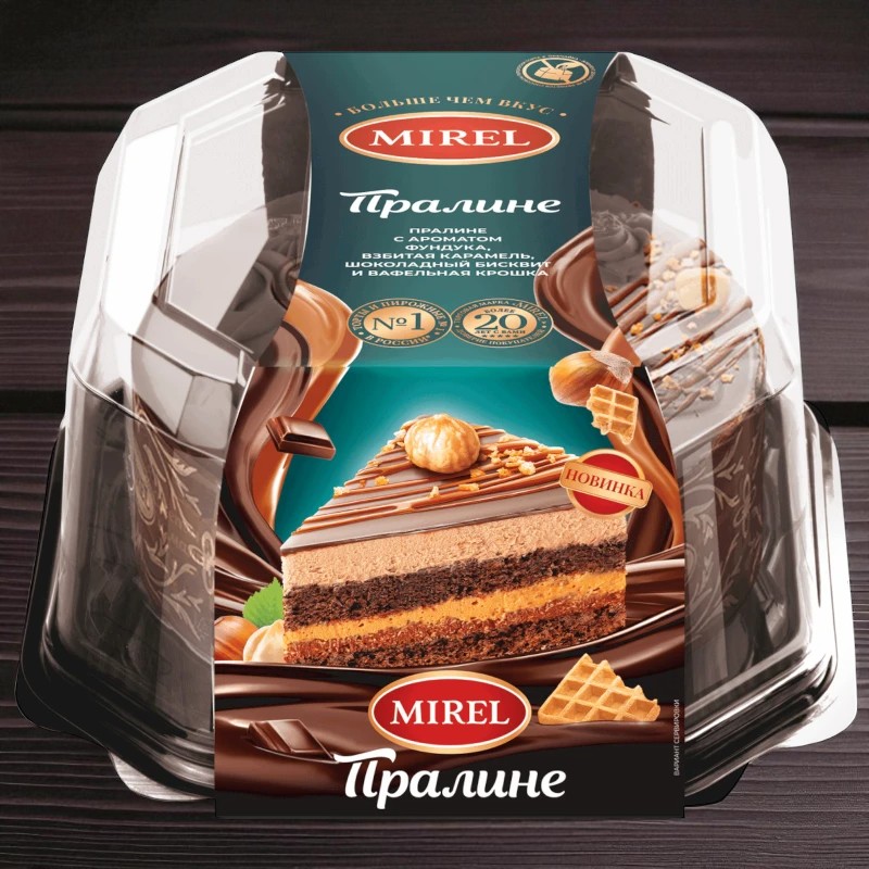 Торт Mirel Пралине 6шт*550гр дефрост (Россия)