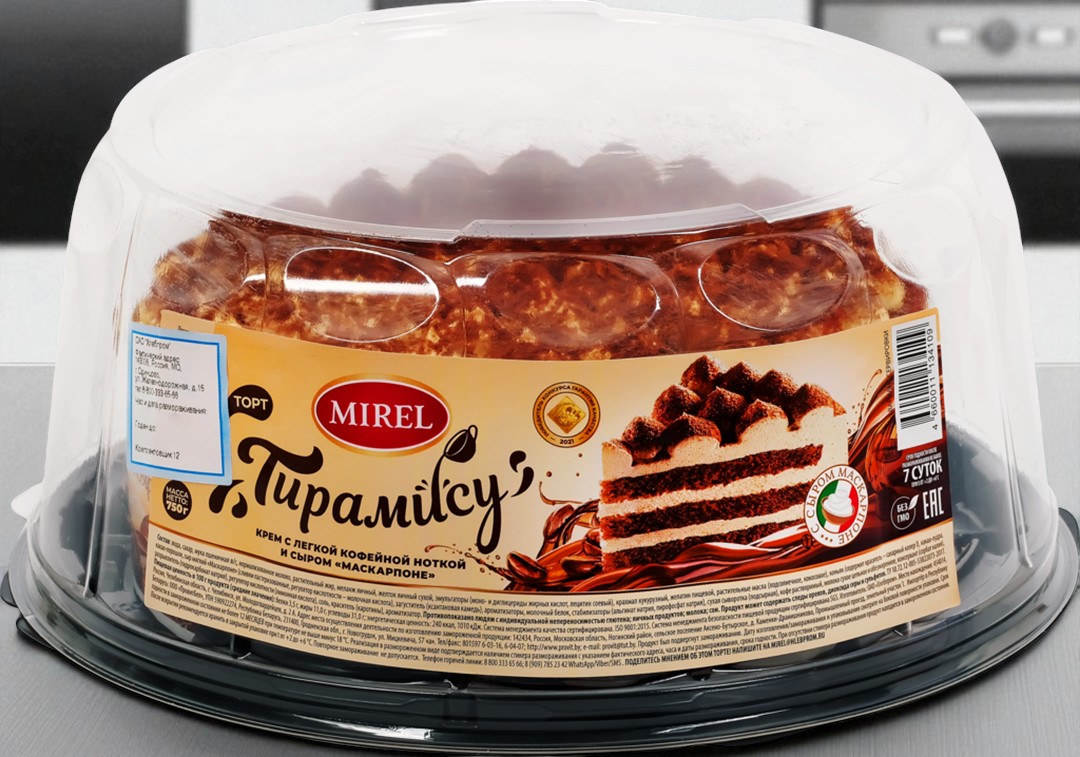 Торт Mirel Тирамису 6шт * 750г дефрост (Россия)