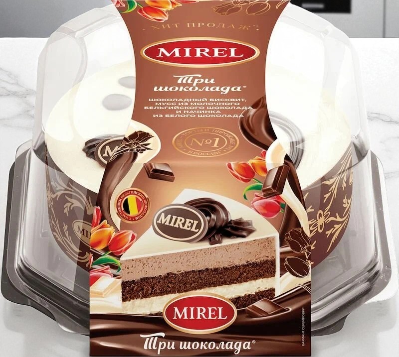 Торт Mirel Три шоколада 6шт * 750г дефрост (Россия)