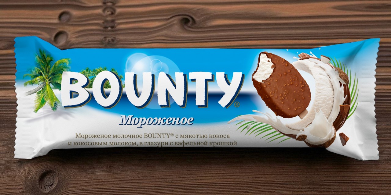 Мороженое молочное BOUNTY® 5% 24шт*39,1гр БЗМЖ (Франция)