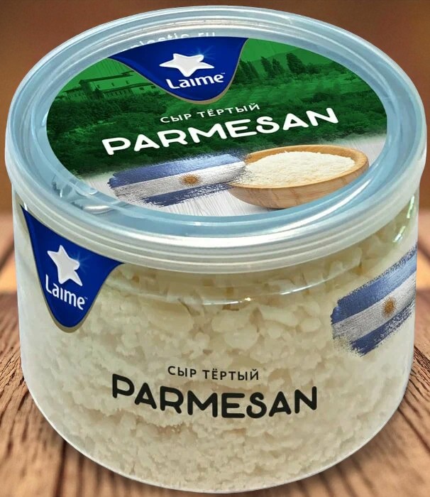Лайме Пармезан тертый 40% (банка) 8шт*100г(Россия, Спб)КП