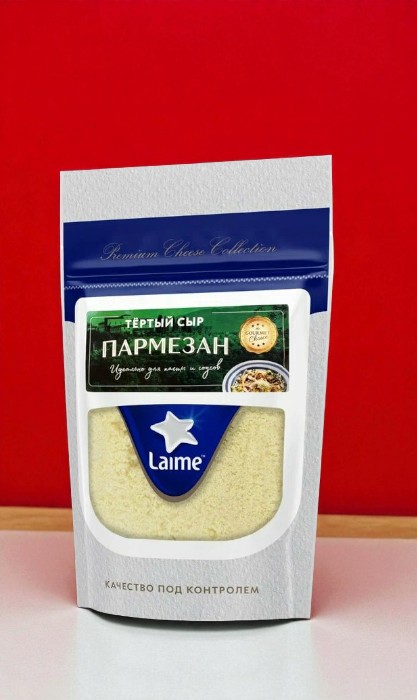 Лайме Пармезан тертый 40% (дой пак) 10шт*100г(Россия, Спб)КП