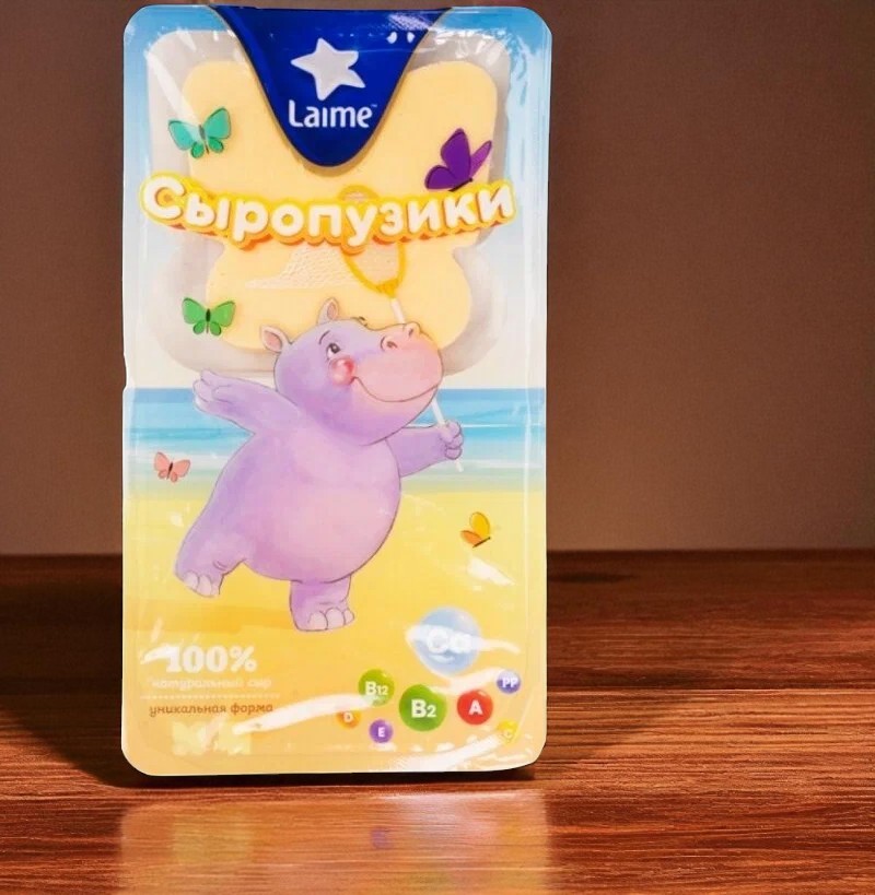 Лайме Гауда 45% Сыропузики 10шт*120гр (слайсы)(Россия, Спб)КП