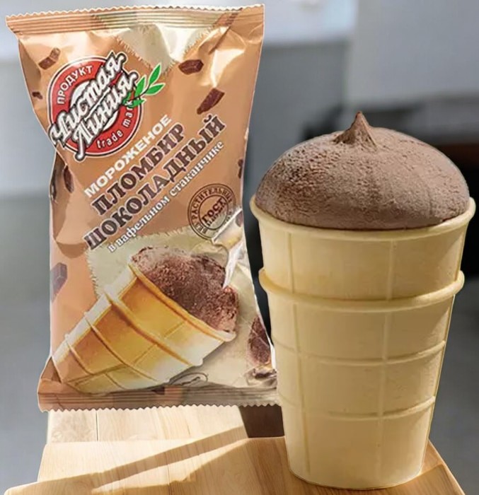 Морож Ваф ст Шоколад 15% 80 гр*
