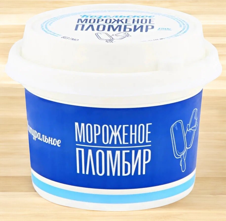 Морож пласт ст. Пломбир ваниль 15 % 150 гр*