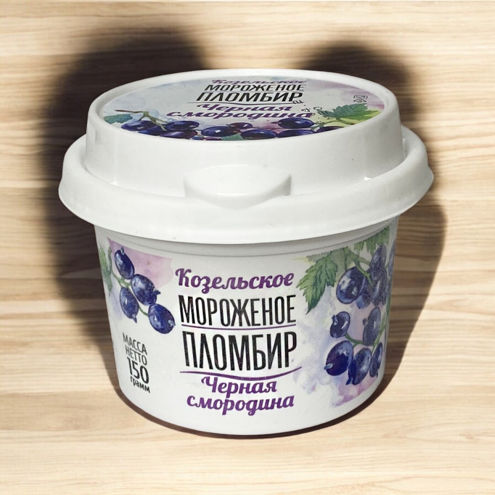 Морож пласт ст. Пломбир фруктовый Смородина 13,5 % 150 гр*