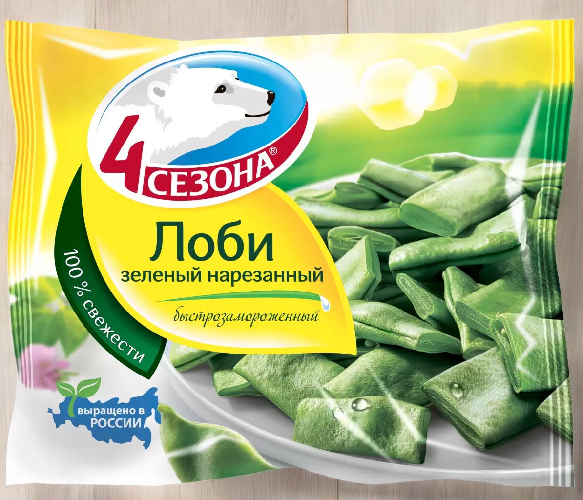 Овощи/Лоби зел. нарезан. 400г*