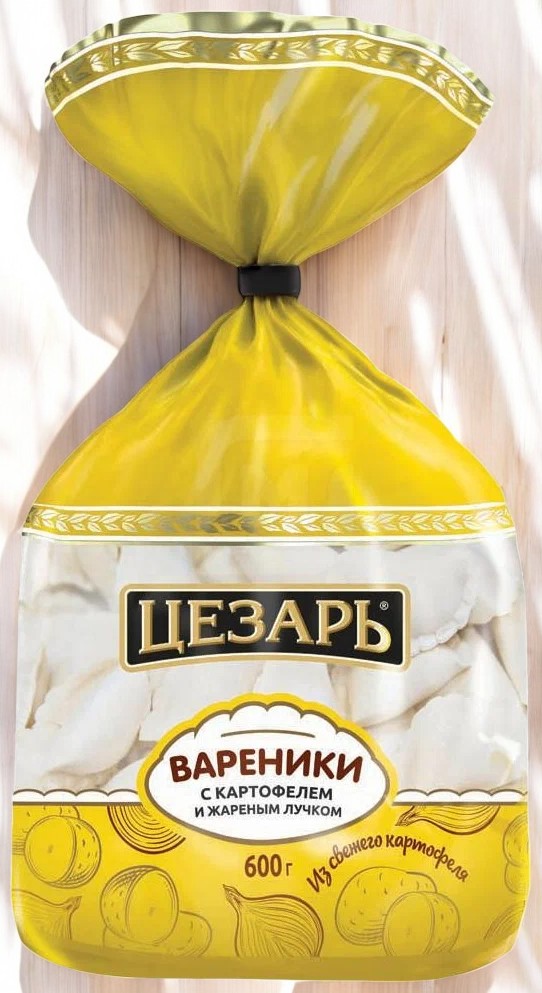 Вареники с картофелем и жареным луком Цезарь 600 гр*