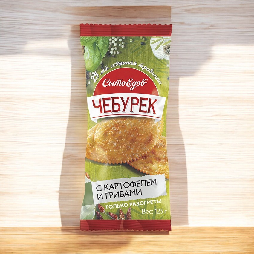 Чебуреки с картофелем и грибами 125г*