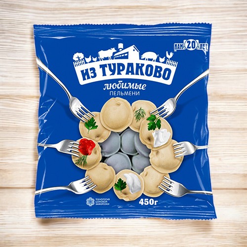 Пельмени “Любимые  Тураковские ” 0.45 кг