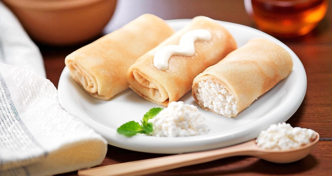 Блины с творожной начинкой, ведро кратно кг