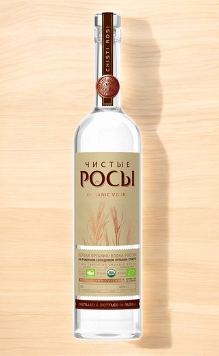 Водка”ЧИСТЫЕ РОСЫ ИЗ ЯЧМЕННОГО ЗЕРНА”, 40% 0.5