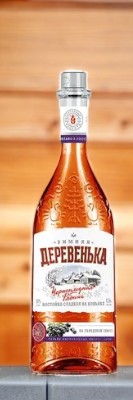 НАСТОЙКА СЛАДКАЯ “ЗИМНЯЯ ДЕРЕВЕНЬКА ЧЕРНОПЛОДНАЯ РЯБИНА НА КОНЬЯКЕ” 24% 0,5  (ф. 6)