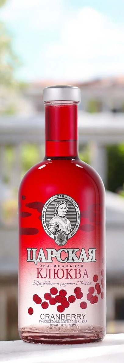 Настойка горькая “Царская Оригинальная Клюква (CZAR’S ORIGINAL CRANBERRY)” , 38% 0.7